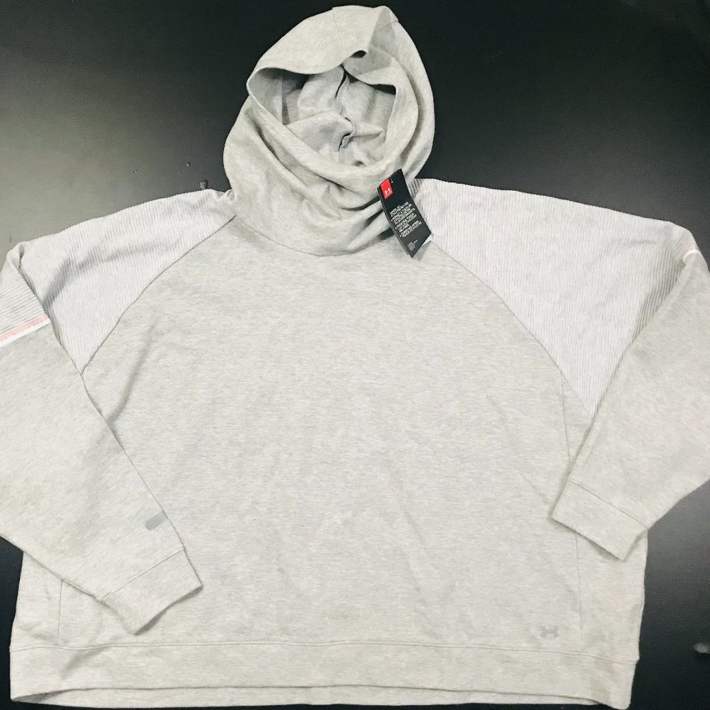 UNDER ARMOUR WOMANS BAGGY GREY HOODIE SWEATSHIRT